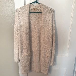 Ivory Long Cardigan